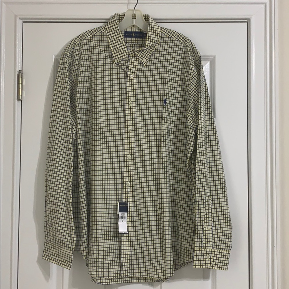 Ralph Lauren Blue/Yellow Shirt. Men’s size XL